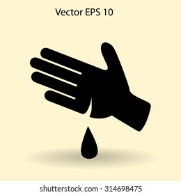 Wound on the hand vector illustration
