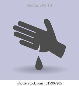 Wound on the hand vector illustration
