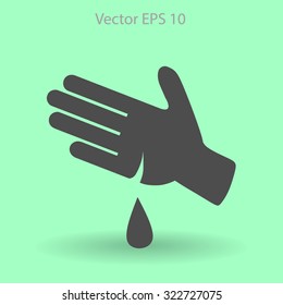 Wound on the hand vector illustration