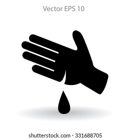 Wound on the hand vector illustration