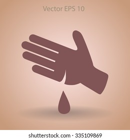 Wound on the hand vector illustration