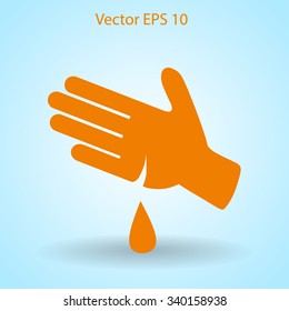 Wound on the hand vector illustration