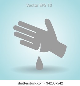 Wound on the hand vector illustration