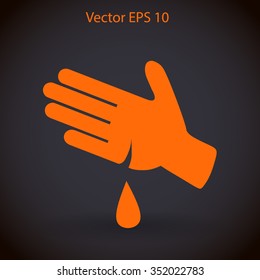 Wound on the hand vector illustration