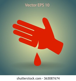 Wound on the hand vector illustration