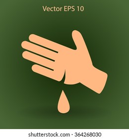 Wound on the hand vector illustration