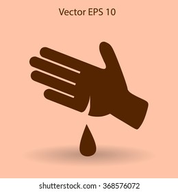 Wound on the hand vector illustration