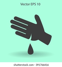 Wound on the hand vector illustration