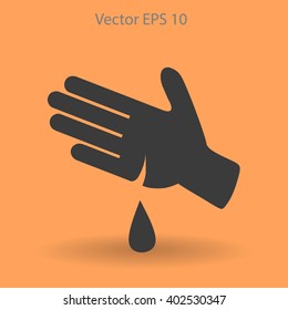 Wound on the hand vector illustration