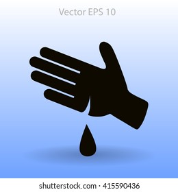 Wound on the hand vector illustration
