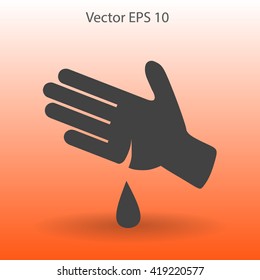 Wound on the hand vector illustration