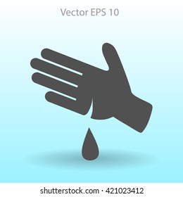 Wound on the hand vector illustration