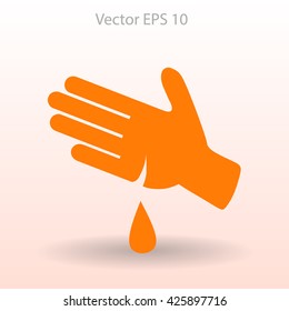 Wound on the hand vector illustration
