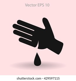 Wound on the hand vector illustration