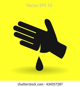 Wound on the hand vector illustration