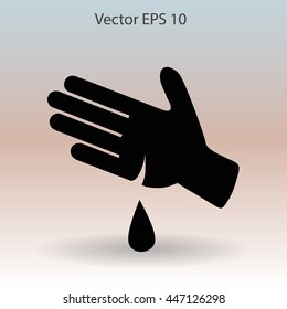 Wound on the hand vector illustration