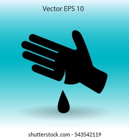 Wound on the hand vector illustration