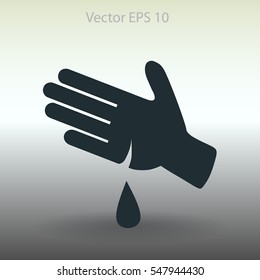 Wound on the hand vector illustration