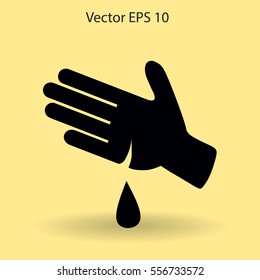 Wound on the hand vector illustration