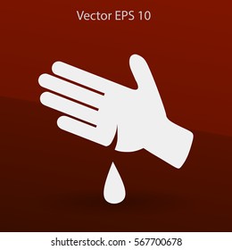 Wound on the hand vector illustration