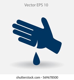 Wound on the hand vector illustration