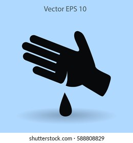 Wound on the hand vector illustration