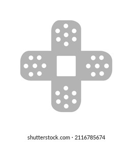 Wound patch icon on a white background, vector illustration