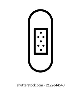 wound plaster. icon vector illustration design, best used for infographic, banner or web application. Editable Stroke