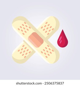 wound plaster illustration icon bandage template element sticker design, bandage illustration design for medical element