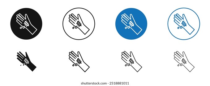 Icono del Vector de la herida en colores negros y azules