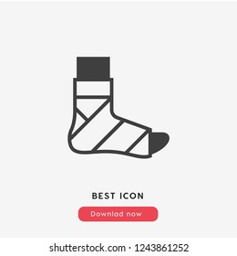 wounded foot icon.  symbol. wounded foot icon. Linear style sign for mobile concept and web design. wounded foot symbol logo illustration. vector graphics - Vector.