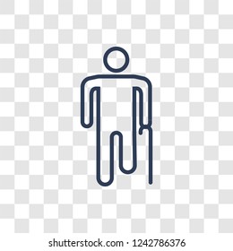 Wounded icon. Trendy linear Wounded logo concept on transparent background from Insurance collection
