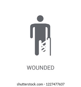 Wounded icon. Trendy Wounded logo concept on white background from Insurance collection. Suitable for use on web apps, mobile apps and print media.