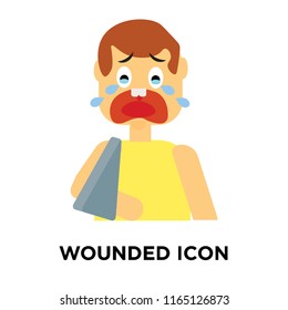 Wounded icon vector isolated on white background, Wounded transparent sign , insurance symbols