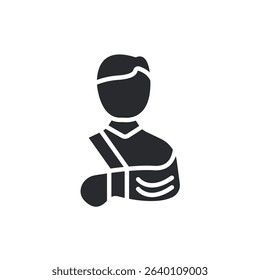 wounded icons isolated on White Background. Flat style design