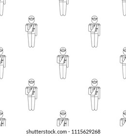 wounded officer icon. Element of army icon for mobile concept and web apps. Pattern repeat seamless wounded officer icon. Can be used for web and mobile on white background