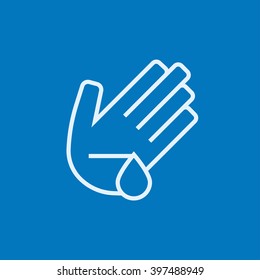 Wounded palm line icon.