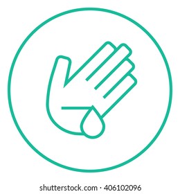 Wounded palm line icon.