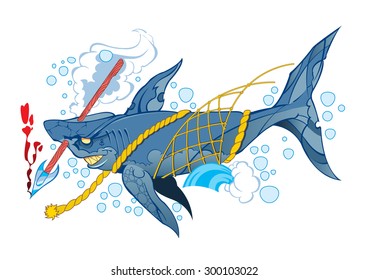 wounded shark