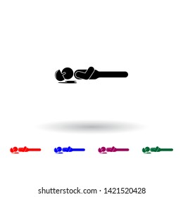 wounded soldier multi color icon. Elements of army & war set. Simple icon for websites, web design, mobile app, info graphics