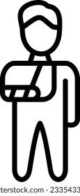 Wounded Vector Icon Line Style