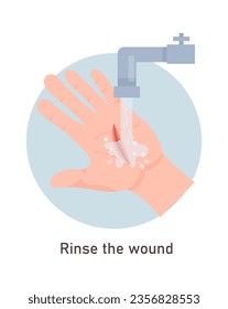 Heridas De Primera Ayuda Con Ilustración Del Vector De Agua