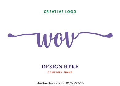 WOV lettering logo is simple, easy to understand and authoritative