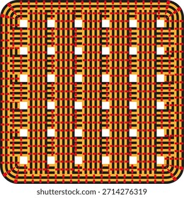 Padrão abstrato tecido. Design de linha intrincado. Ouro laranja Vetor. Plano de fundo de repetição geométrica. EPS 10.