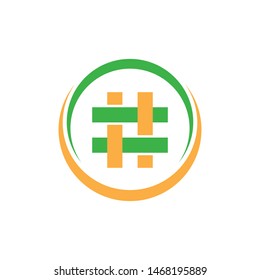 Woven bamboo logo vector design
