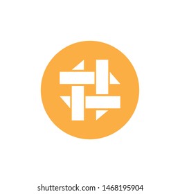 Woven bamboo logo vector design