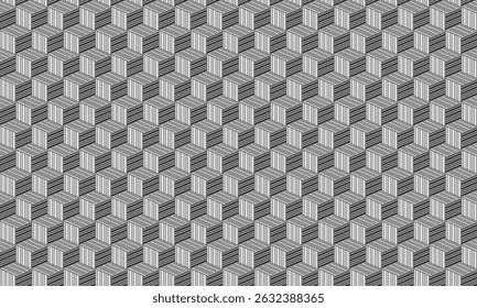 woven bamboo seamless pattern with square shape for wallpaper or background vector illustration.