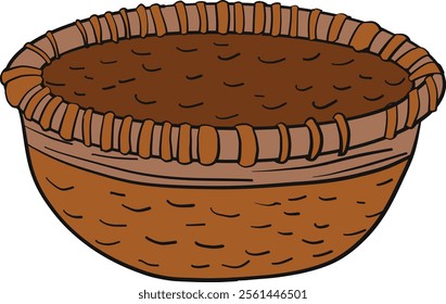 Woven Basket Illustration. Art and Illustration