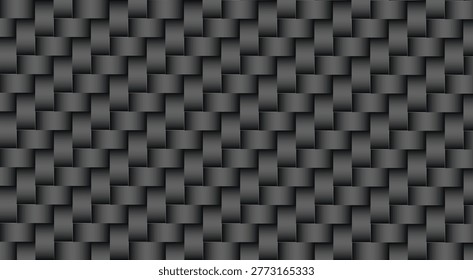 Woven basket weave three dimensional pattern dark gray weave.