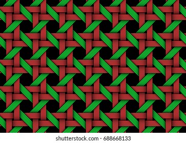 Woven colored decorative seamless pattern. Vector Illustration